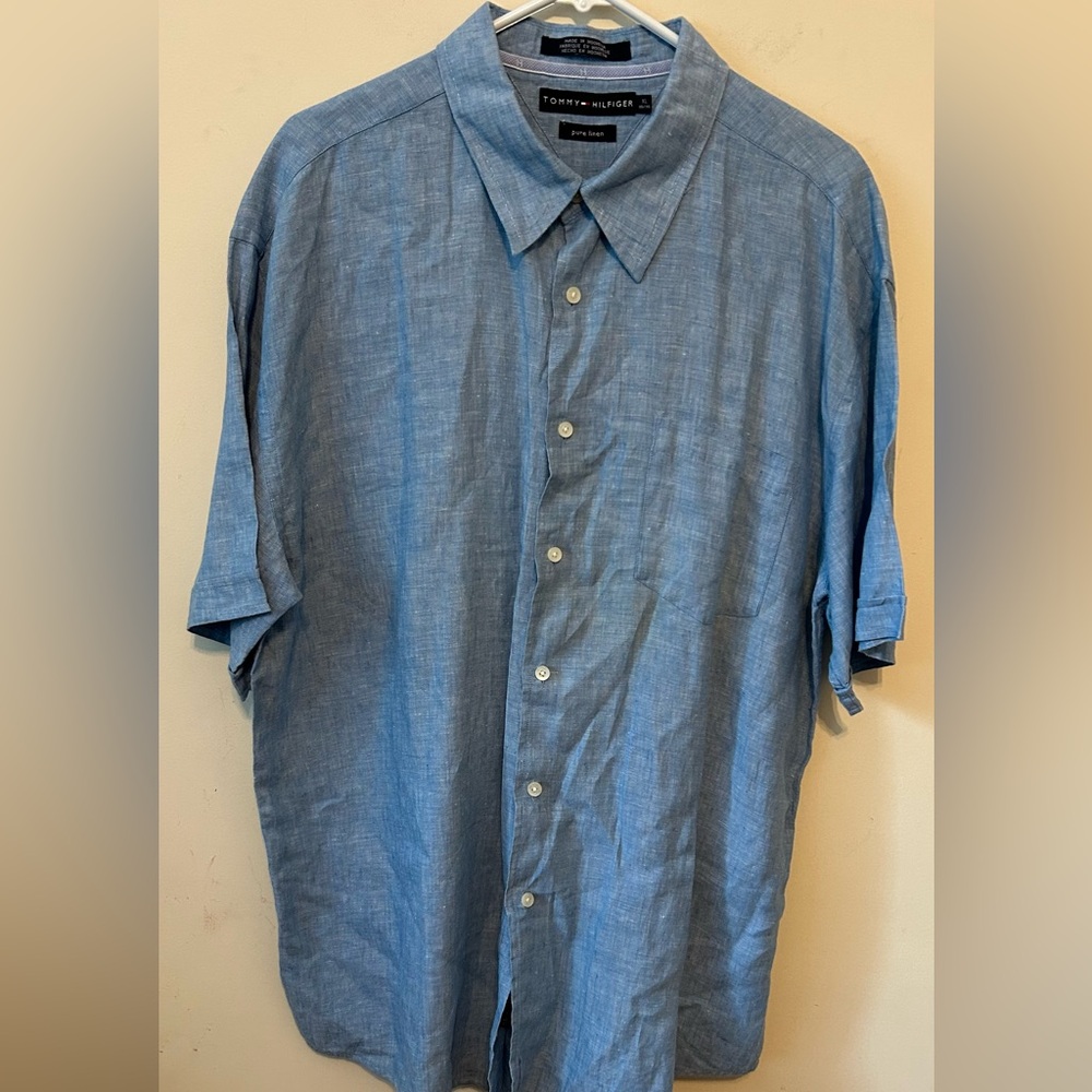 Tommy Hilfiger Blue Casual Button Down Shirt
